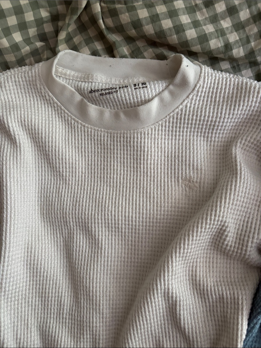 Abercrombie & Fitch Cream Waffle-Knit Crewneck Sweater